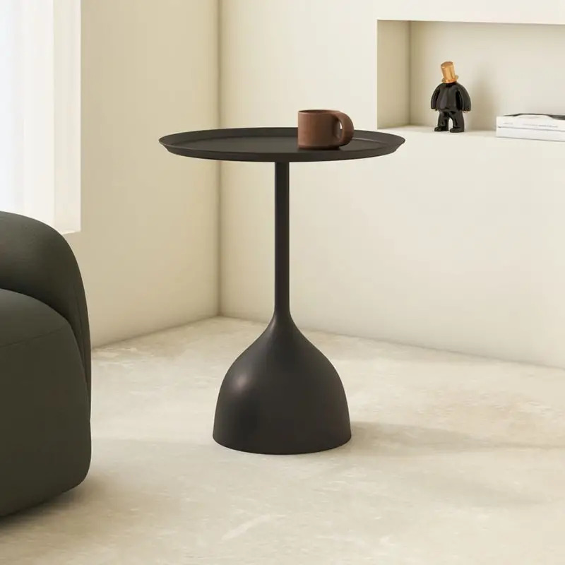 Minimalist Style Black Side Table - 3